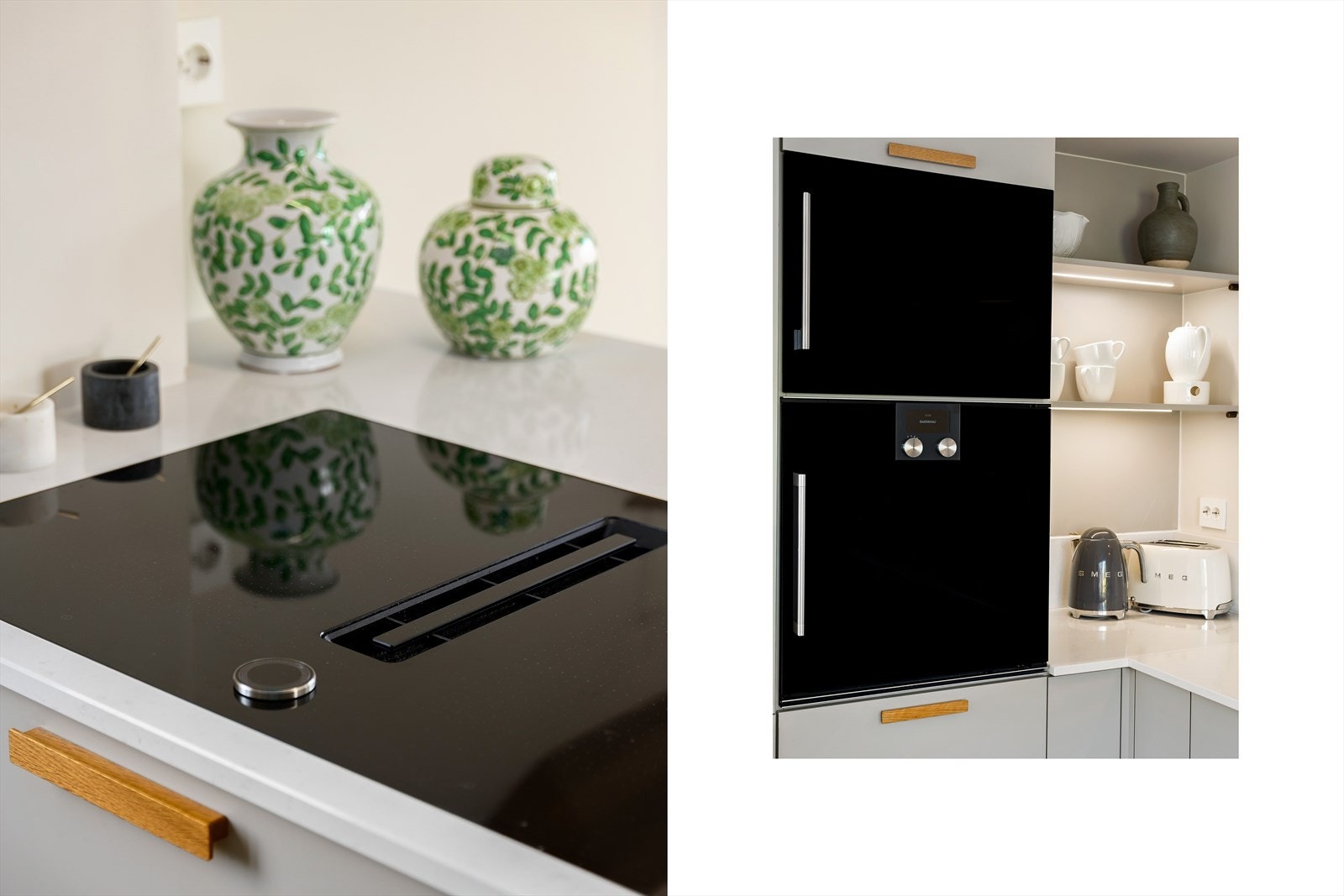 Lekker platetopp med induksjon, wifi og mekanisk avtrekk. Galleribilde