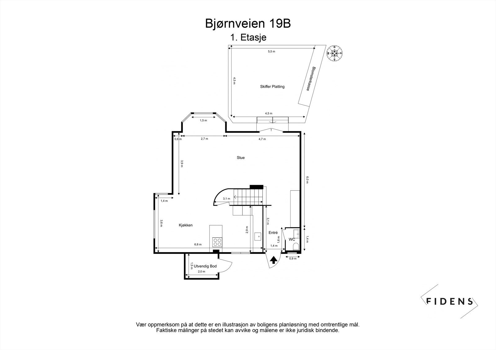 Plantegning - 1.etasje. Galleribilde