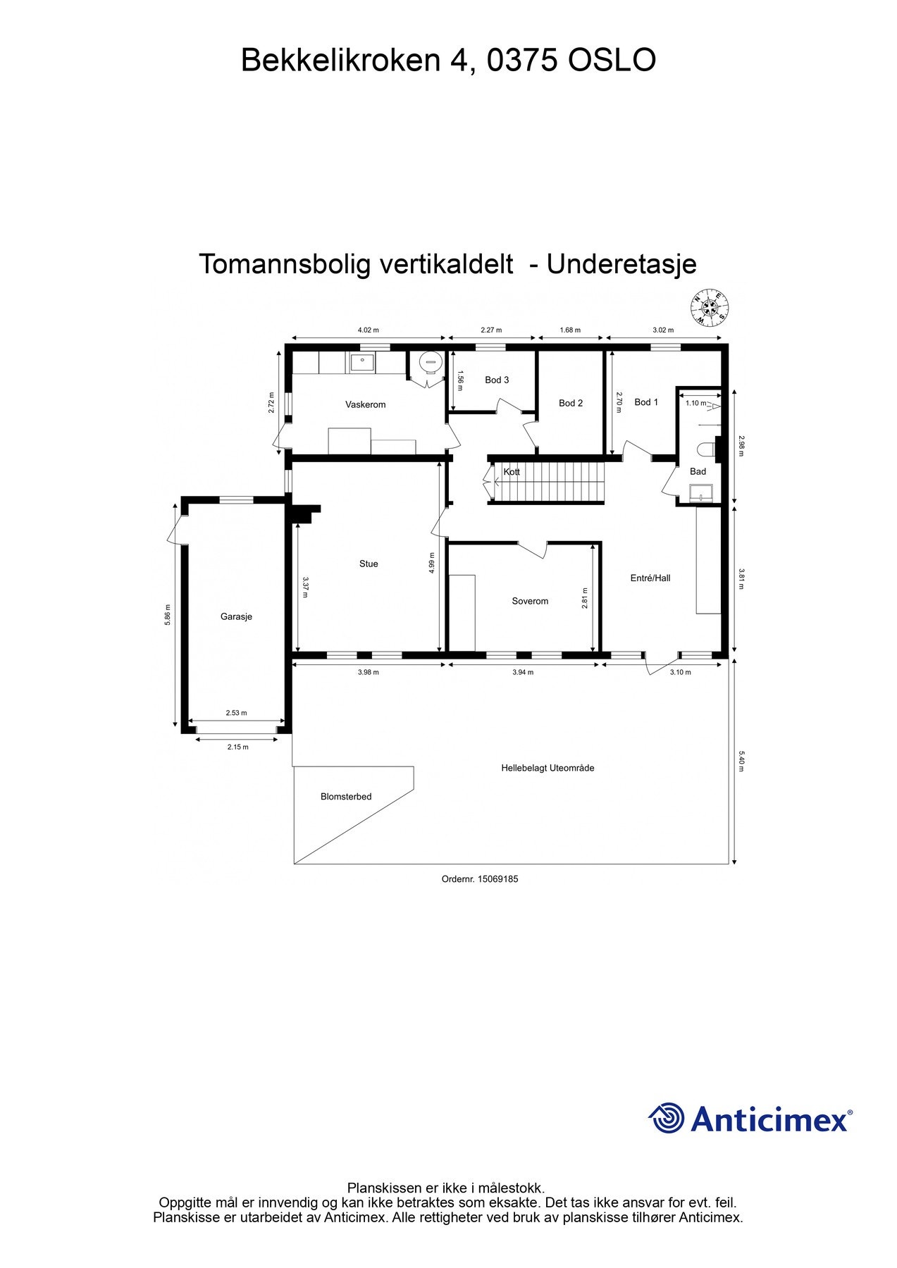 Underetasje renovert i 2019/2020, med plassbyggede garderobeløsninger, nytt bad og vaskerom. Tv-stue kan evt. brukes som soverom. Galleribilde