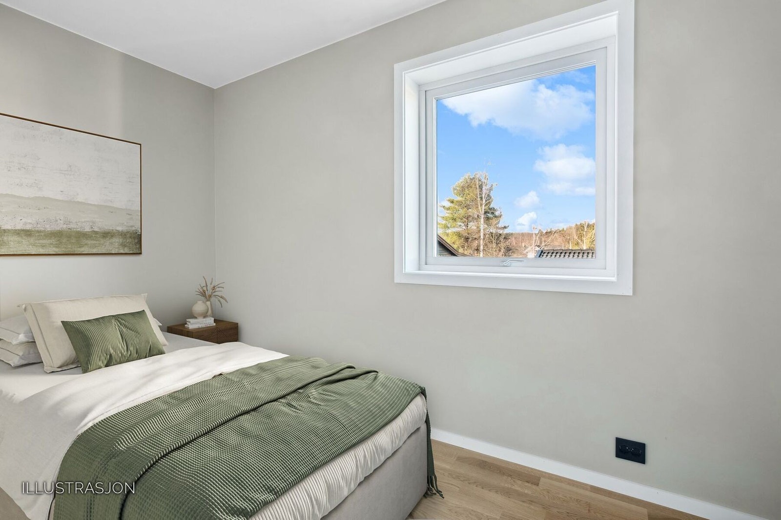 Det andre soverommet passer perfekt som barnerom, kontor eller gjesterom. Galleribilde