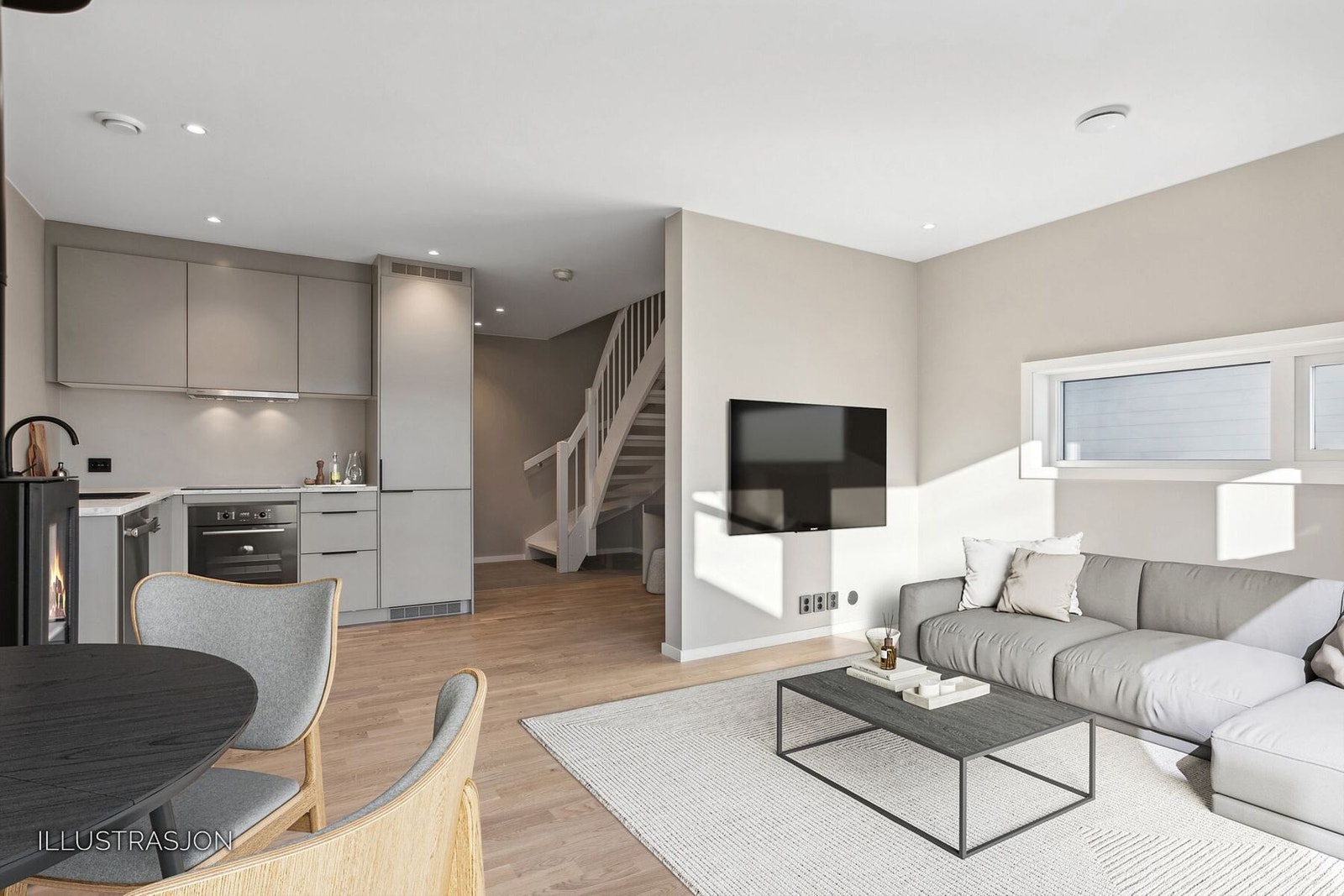 Sagstien 3 er en tilnærmet ny bolig (2024) med gjennomgående høy standard og smarte, påkostede løsninger. Galleribilde