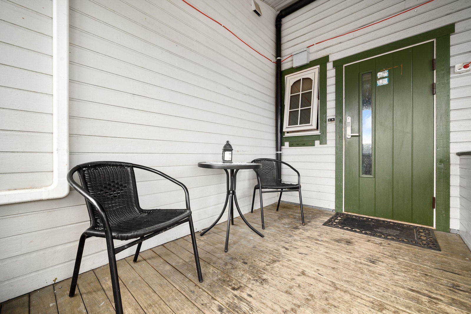 Overbygd inngangsparti ved hovedinngang Galleribilde