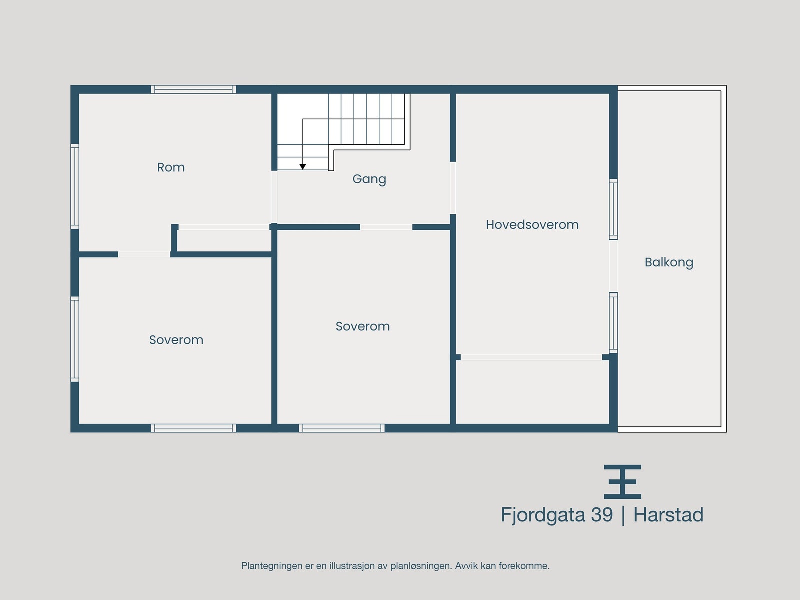 Plantegning loftsetasje Galleribilde
