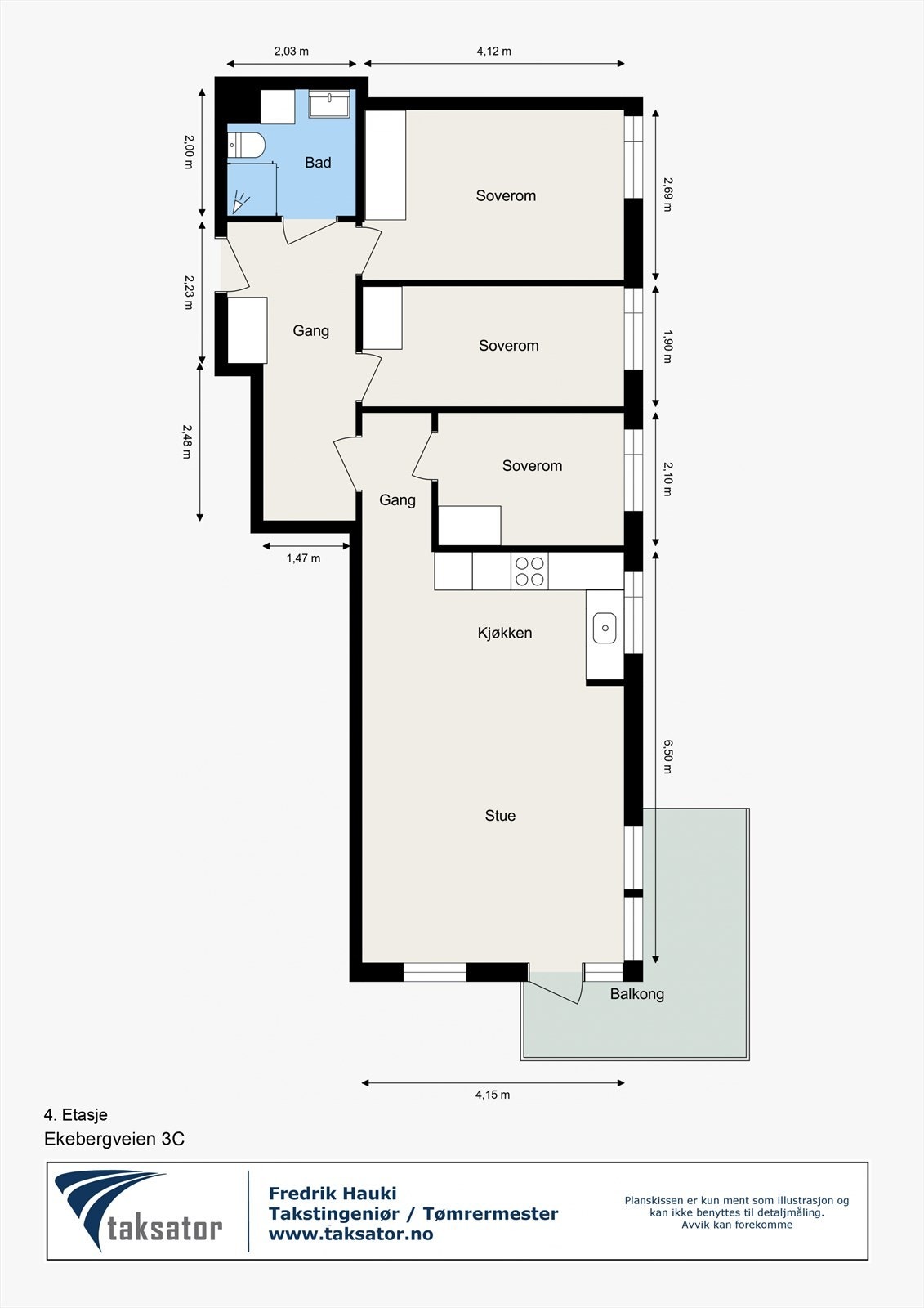 Ekebergveien 3C - 4. Etasje. Galleribilde