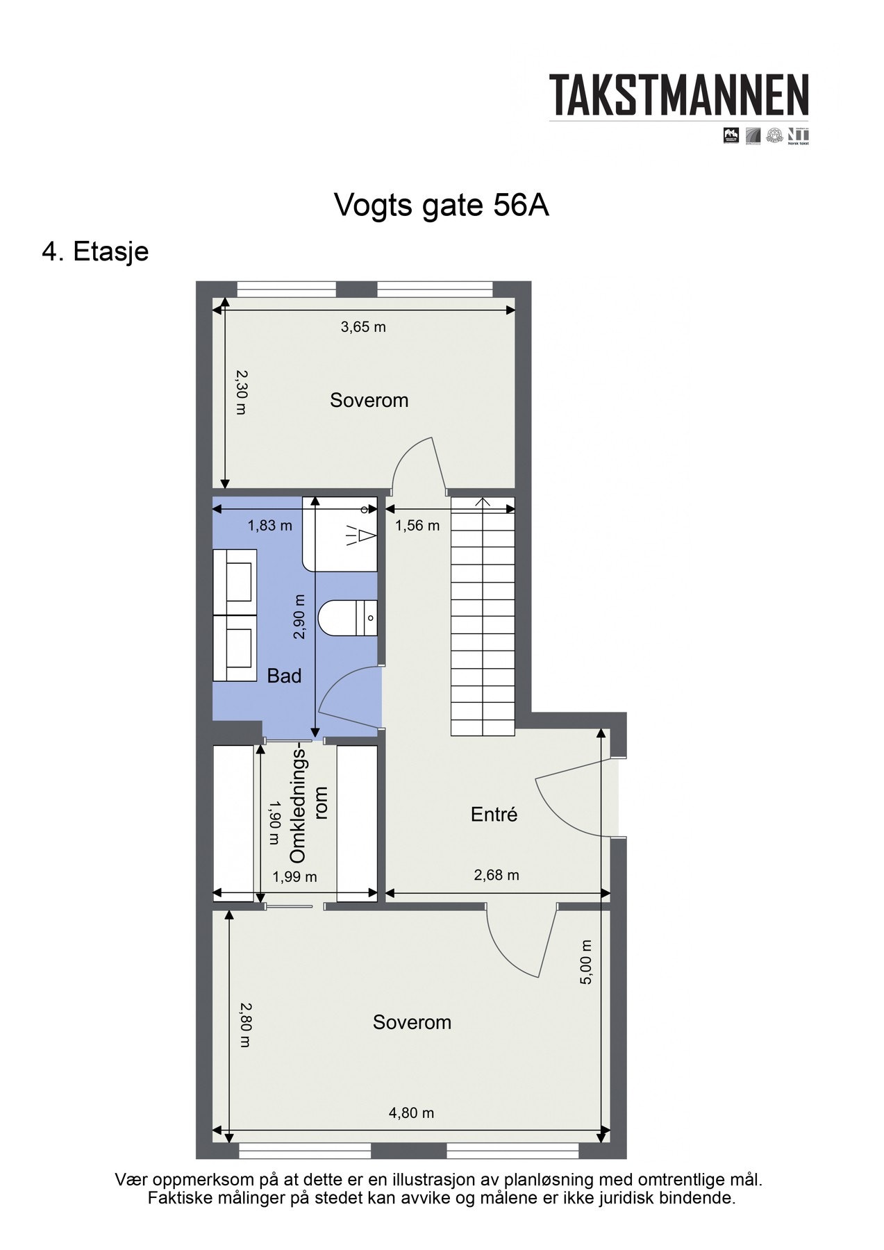 Planløsning 4. etasje Galleribilde