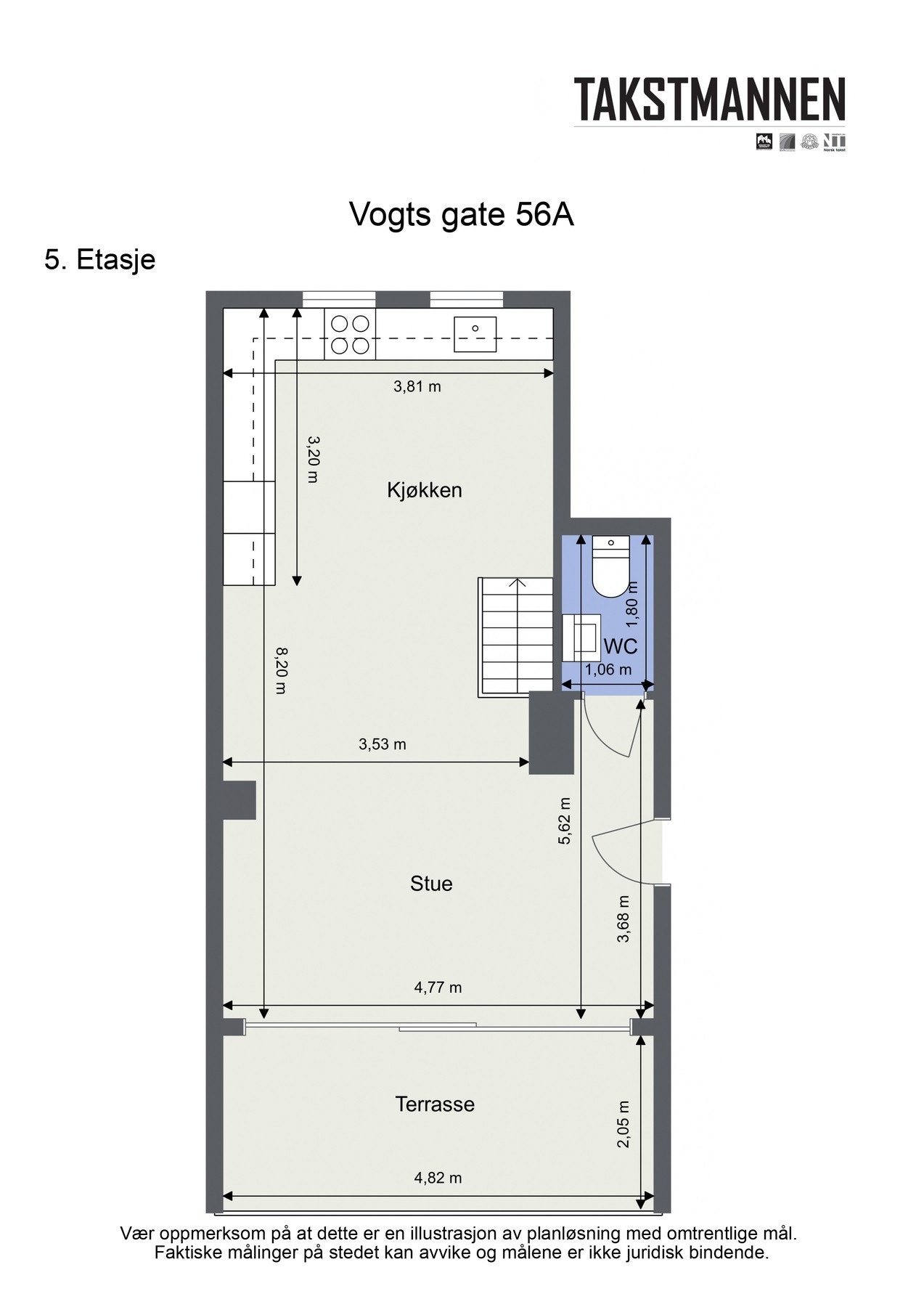 Planløsning 5. etasje. Galleribilde