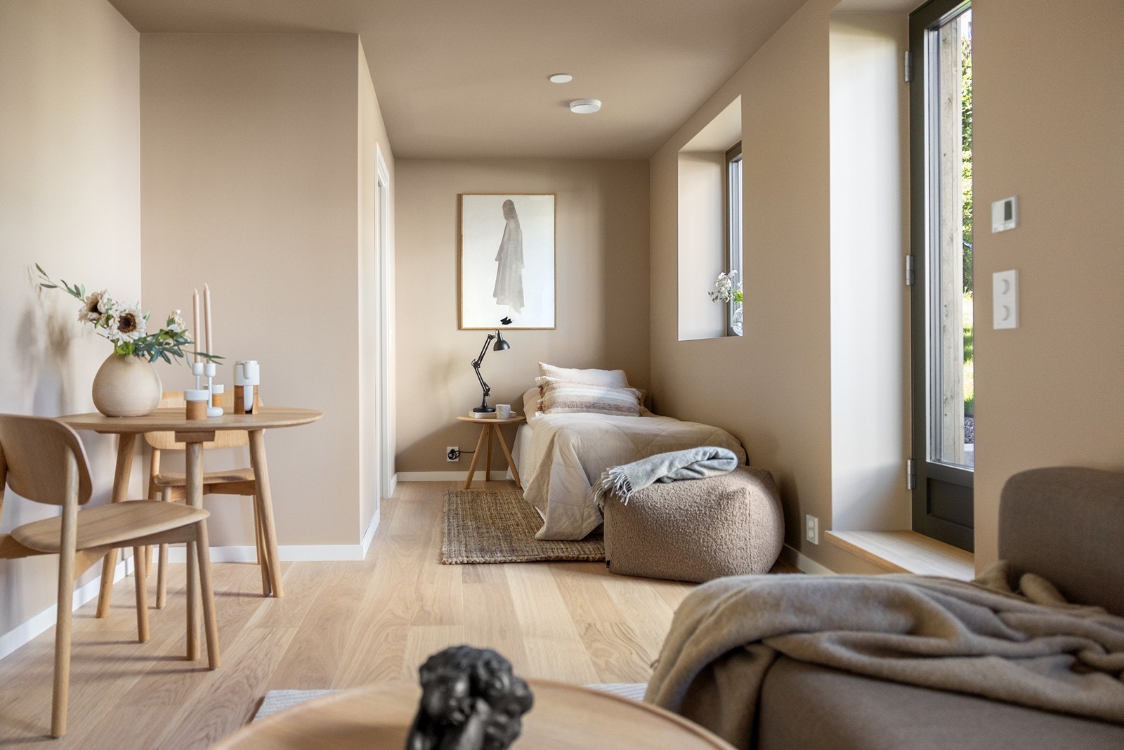 Mulighet til å sette inn kjøkken, det er tilrettelagt i vegg. Galleribilde