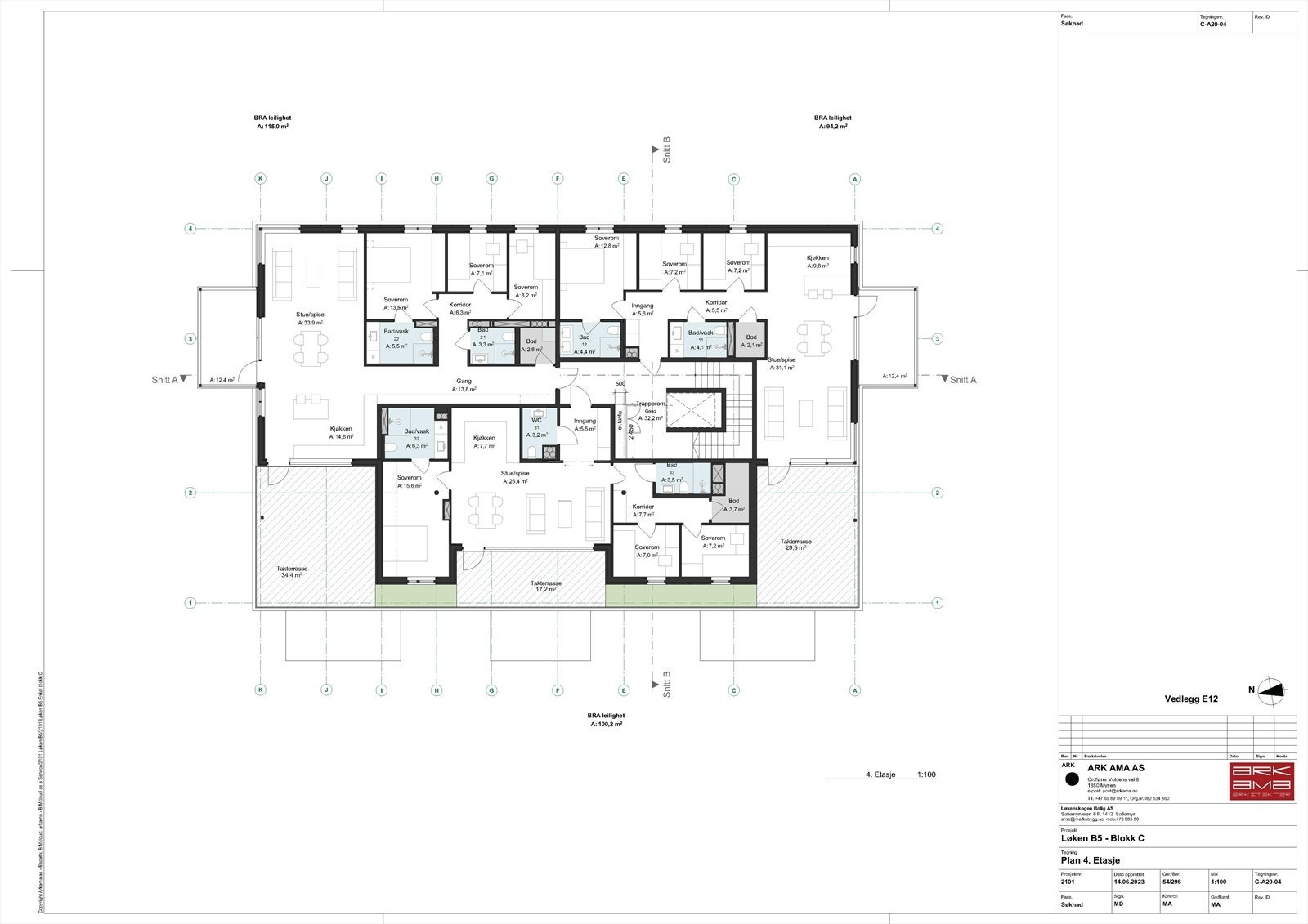 Typisk toppetasje i rammegodkjent prosjekt Galleribilde
