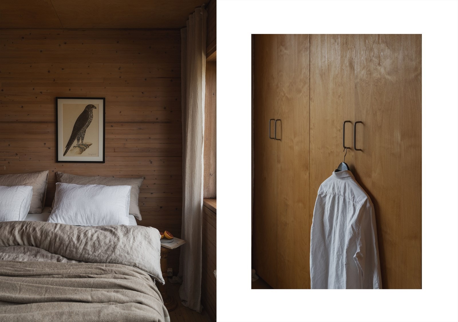 Pene garderobeskap med heltre fronter i kirsebær Galleribilde