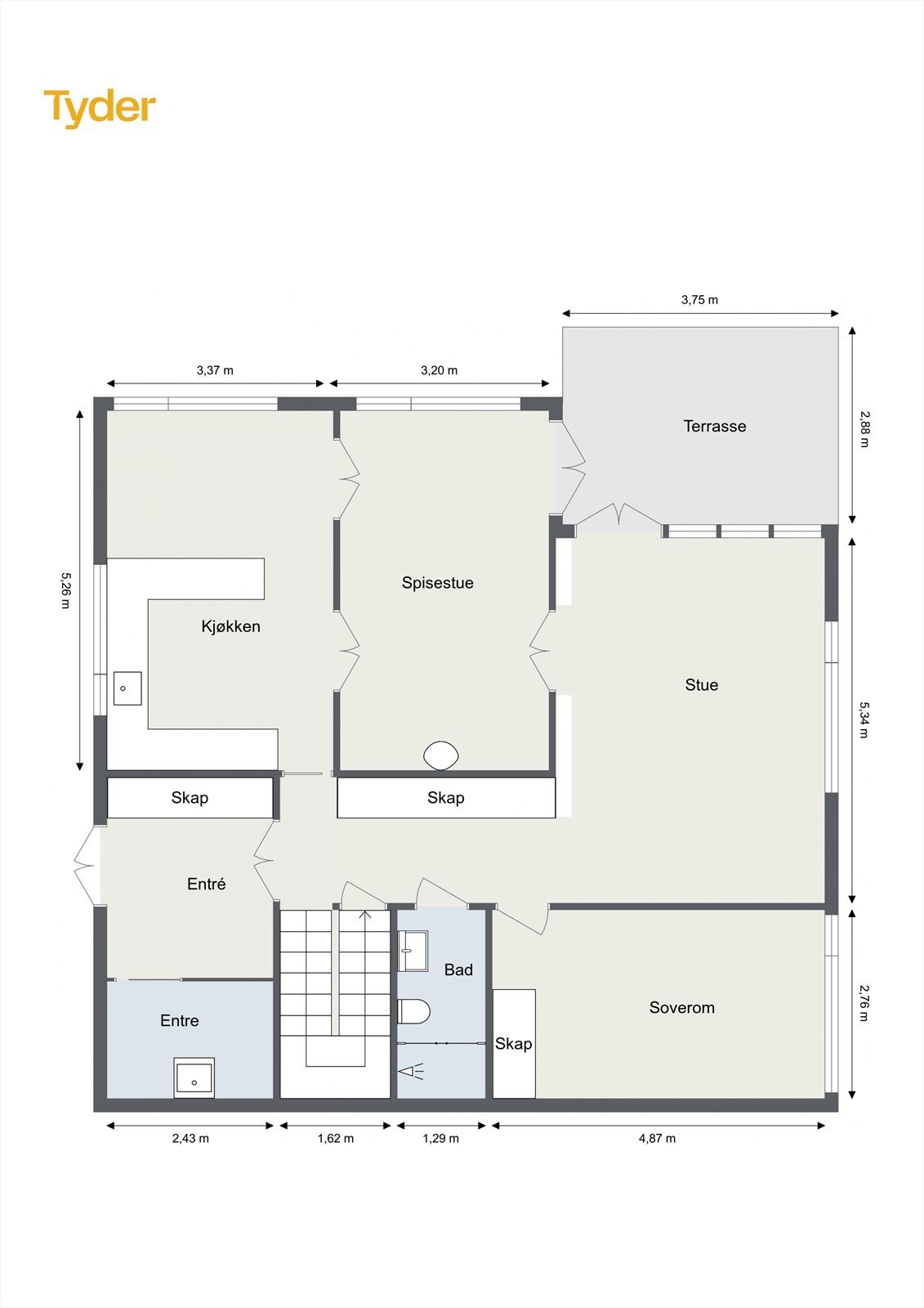 Plantegning 1.etasje Galleribilde