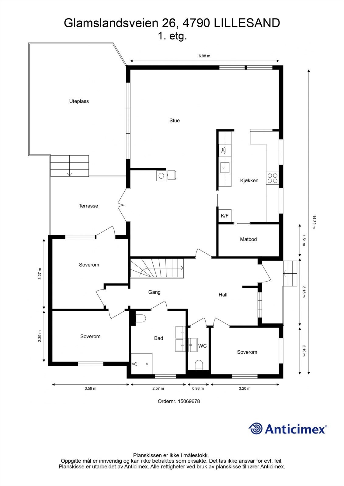 Plantegning hovedetasje Galleribilde