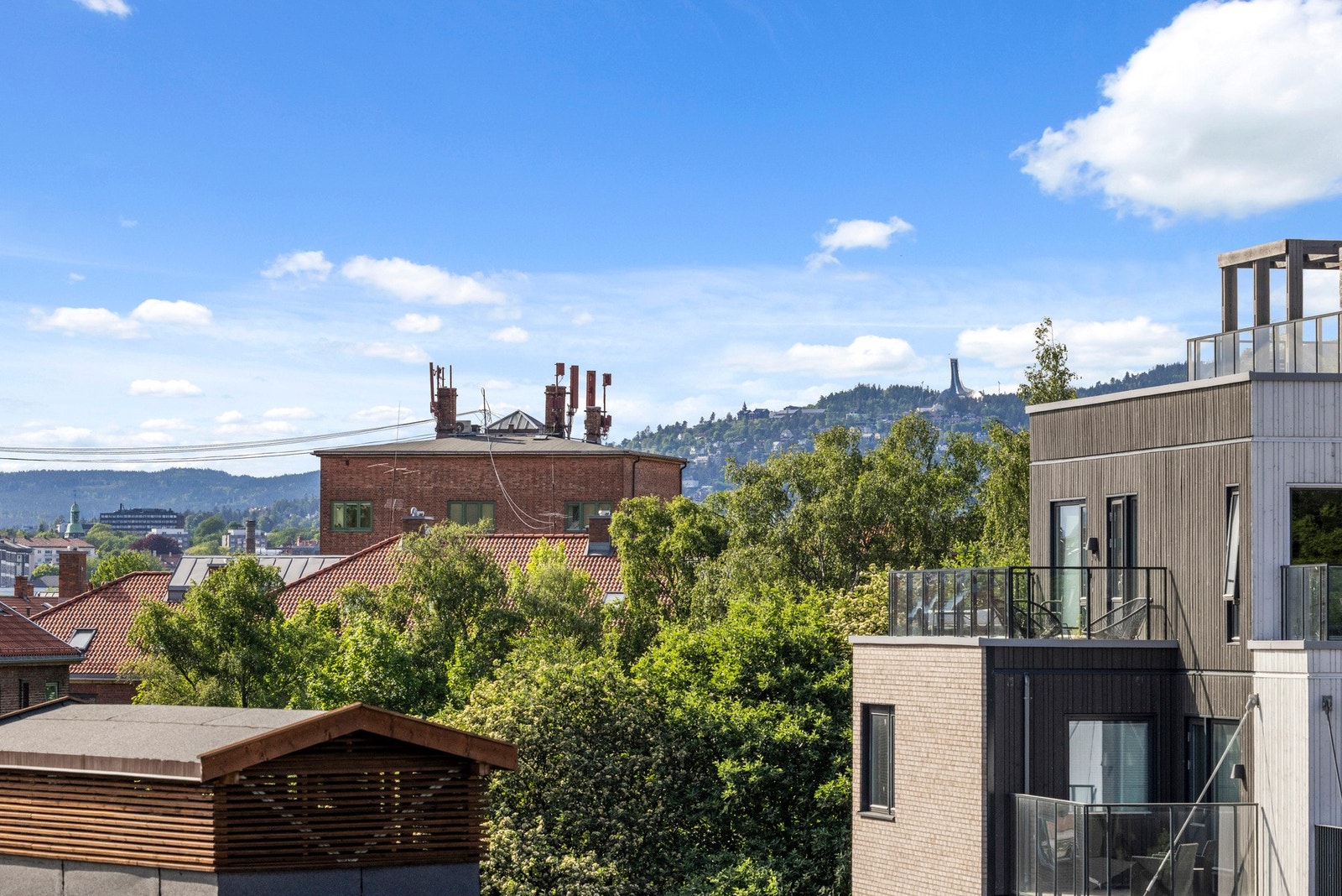 Fin utsikt fra balkongen Galleribilde