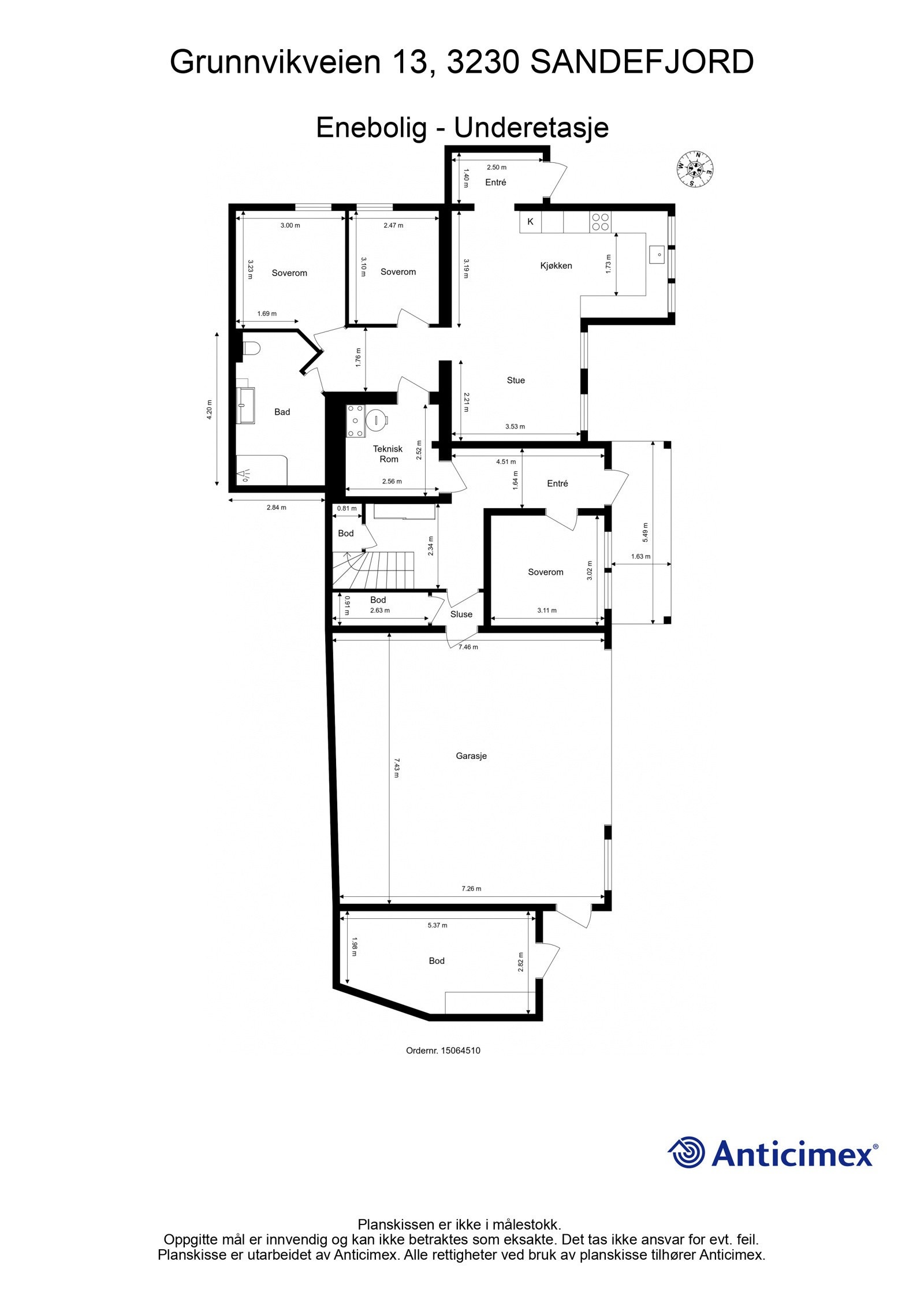 Plantegning Underetasje Galleribilde