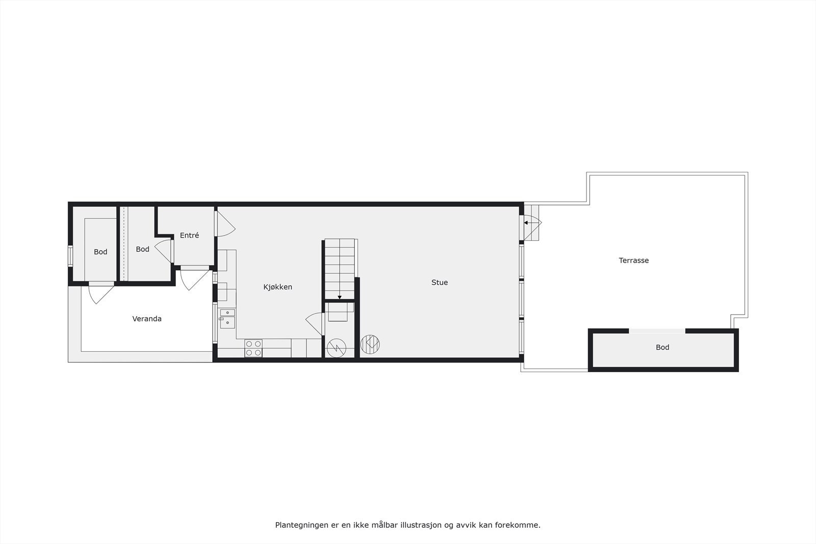 Planløsning 1. etasje Galleribilde