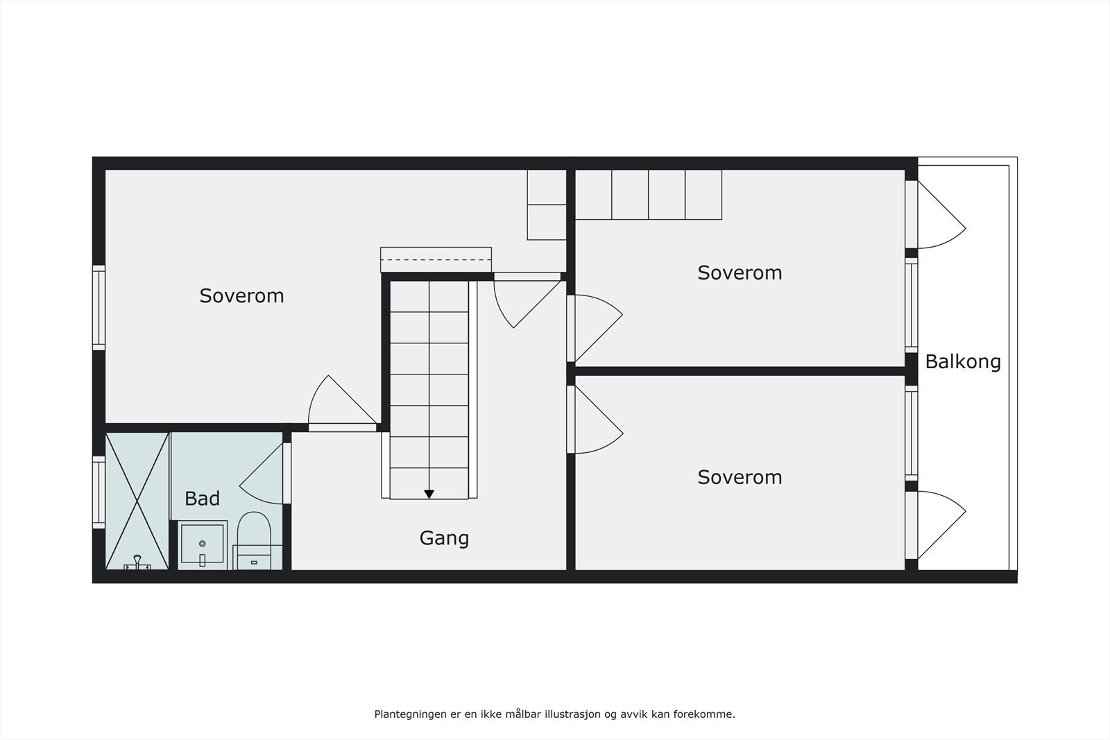 Planløsning 2. etasje Galleribilde