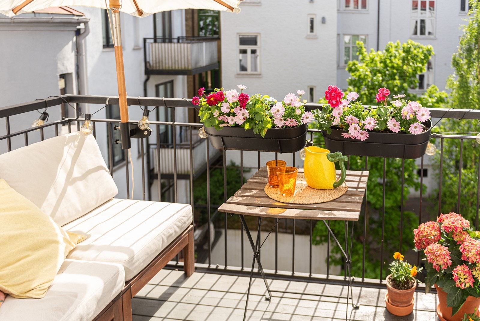 Vestvendt balkong på 4 kvm. Galleribilde