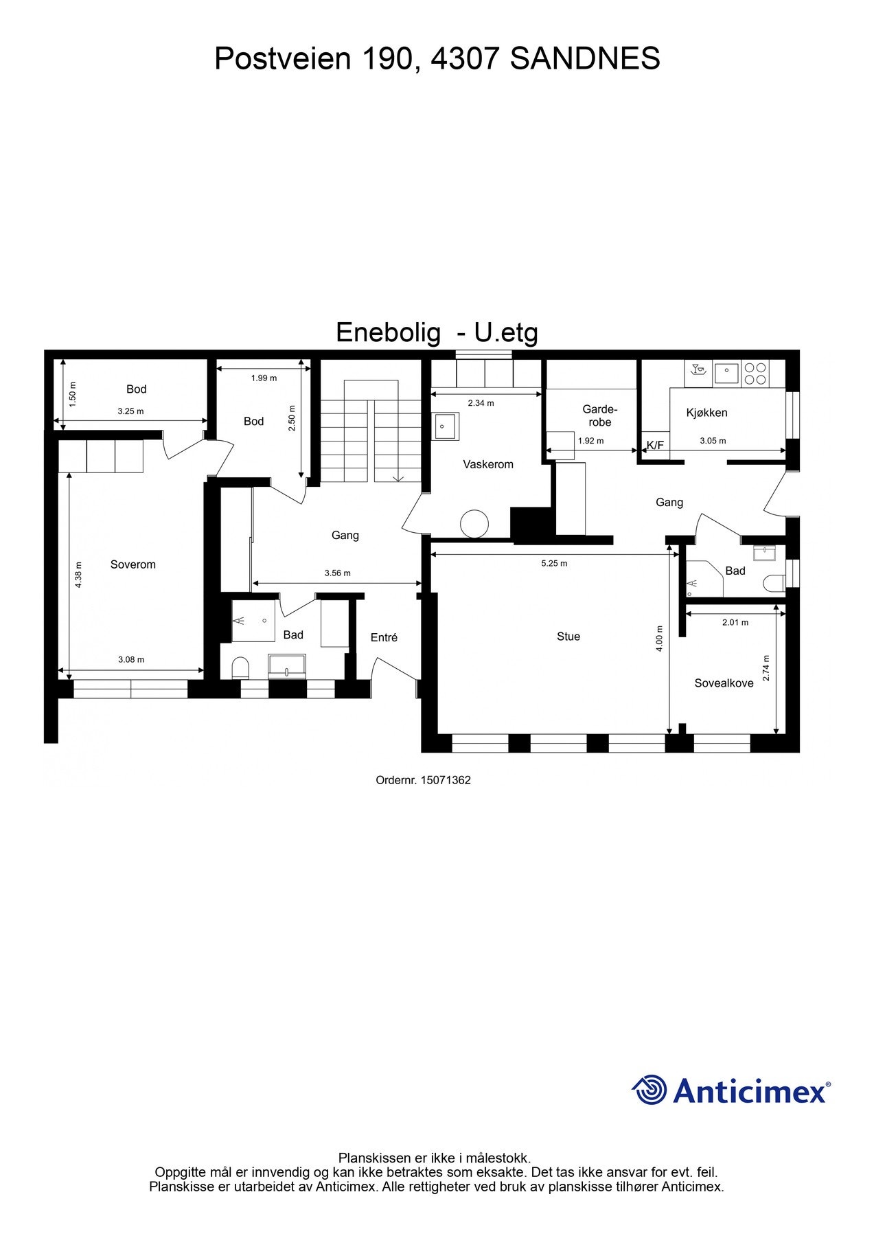 Plantegning underetasje Galleribilde