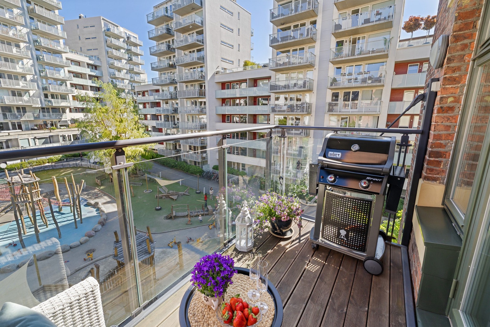 Det er tillatt å grille med gassgrill. Galleribilde