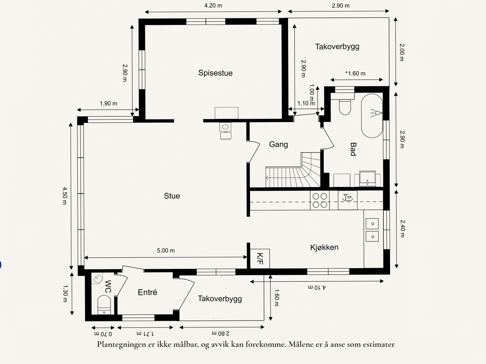 Plantegning hovedetasje. Galleribilde