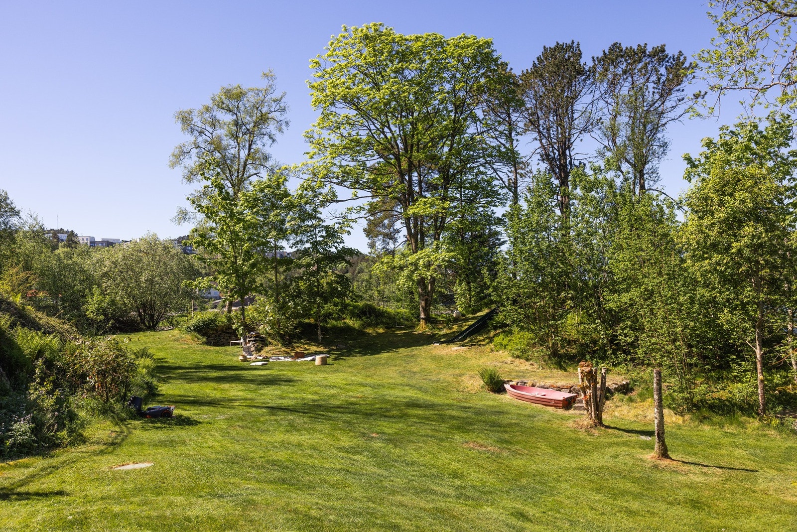 Tomten har ideelle solforhold. Galleribilde