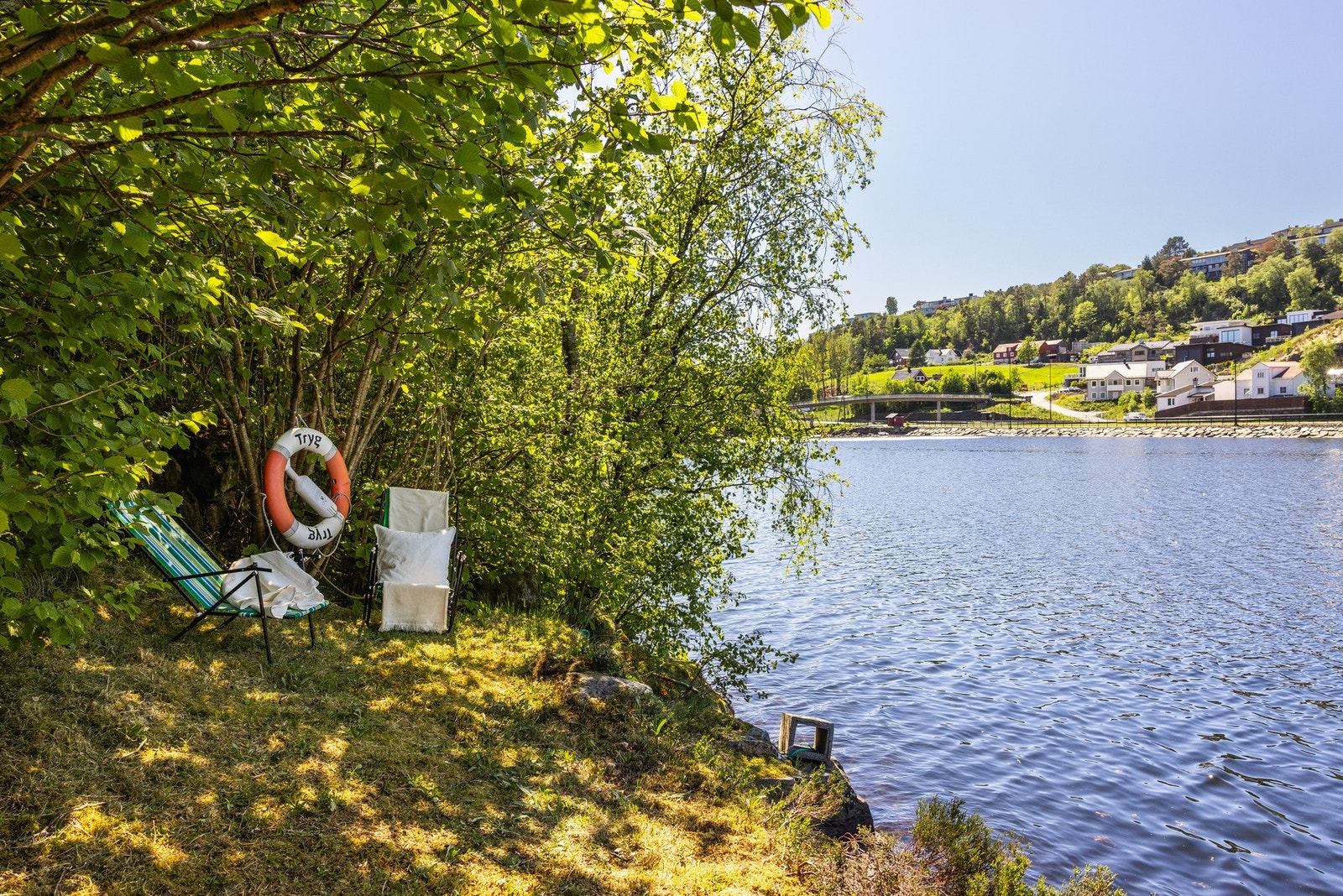Her kan man bade fra flere steder på egen tomt. Galleribilde