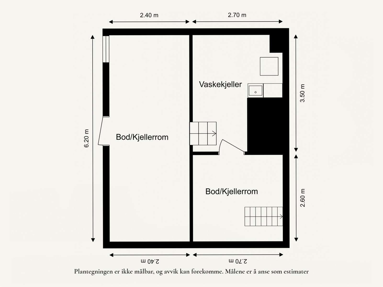 Plantegning underetasje. Galleribilde