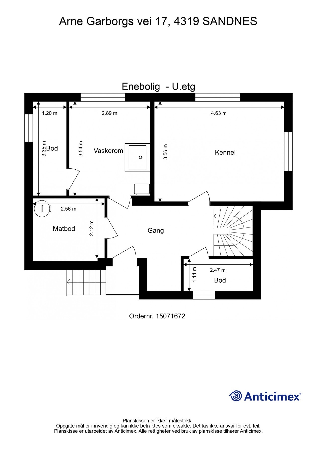 Plantegning kjeller Galleribilde