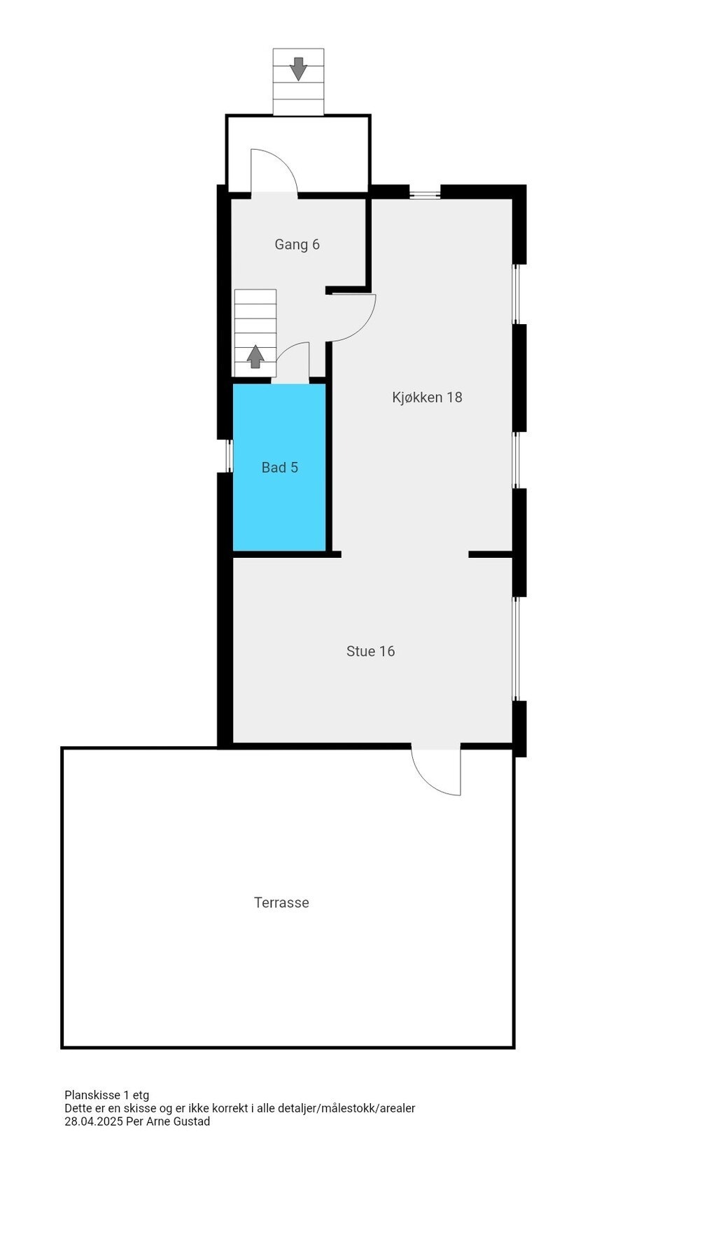 Planskisse 1. etasje Galleribilde