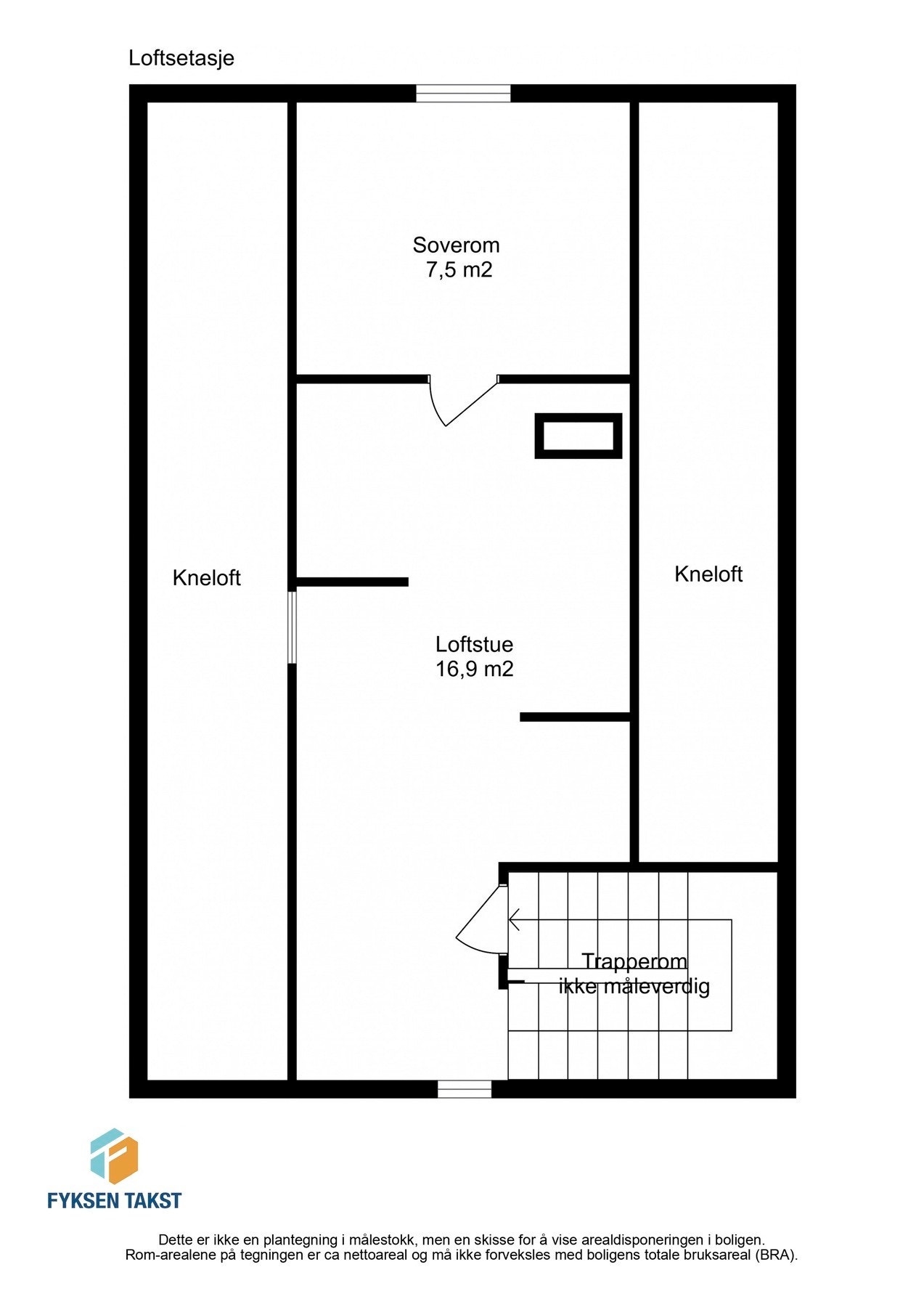 Plantegning - Loftsetasje Galleribilde