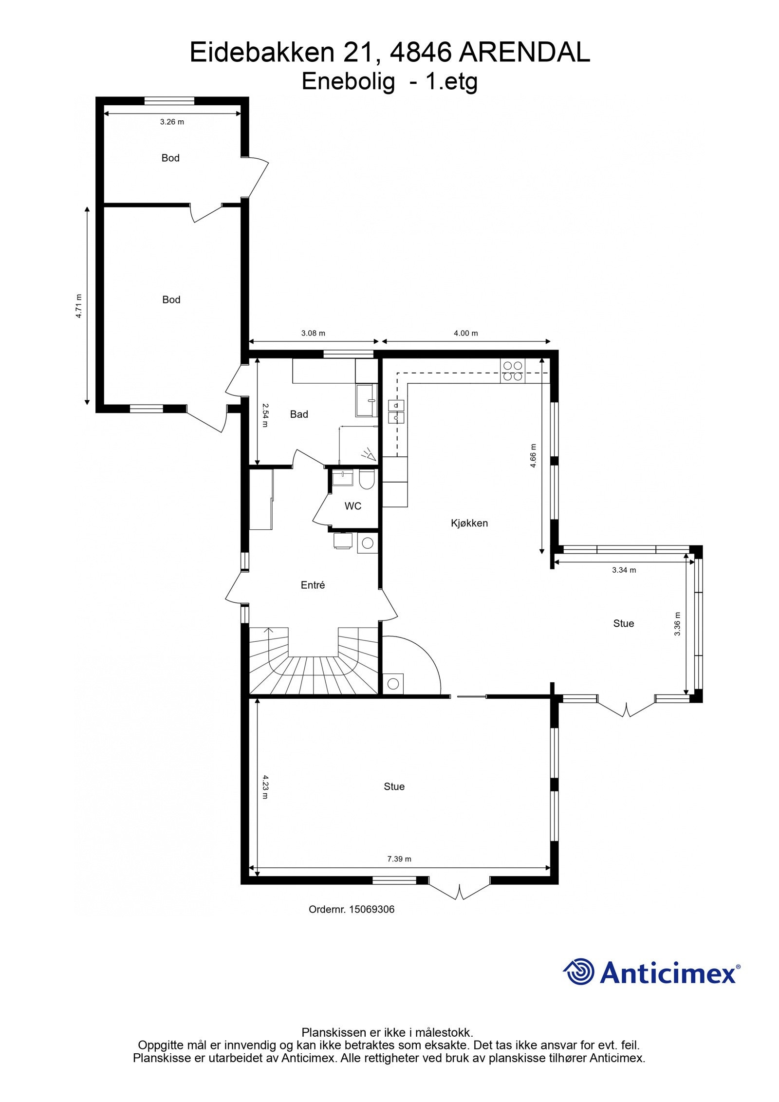 Plantegning 1.etg. Galleribilde