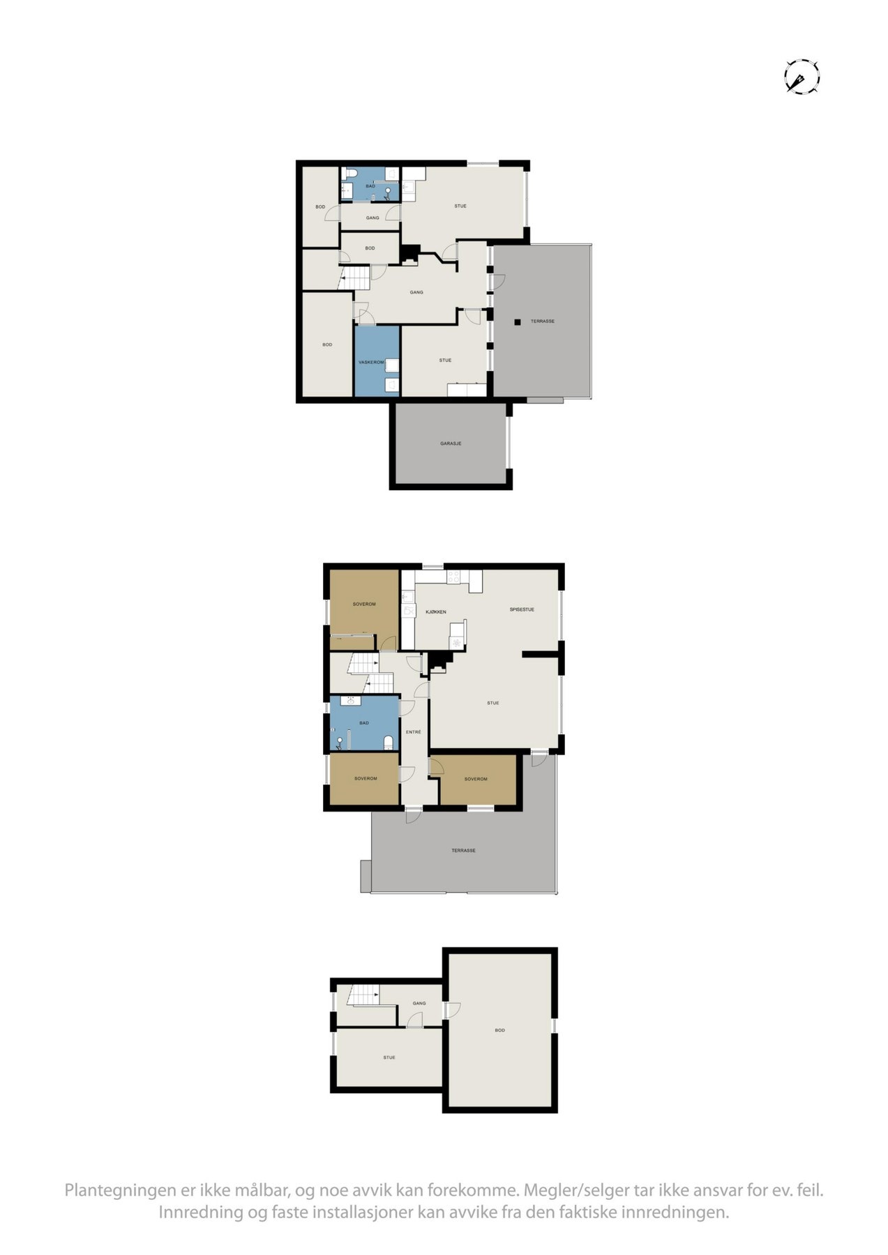 Plantegninger hele boligen. Galleribilde