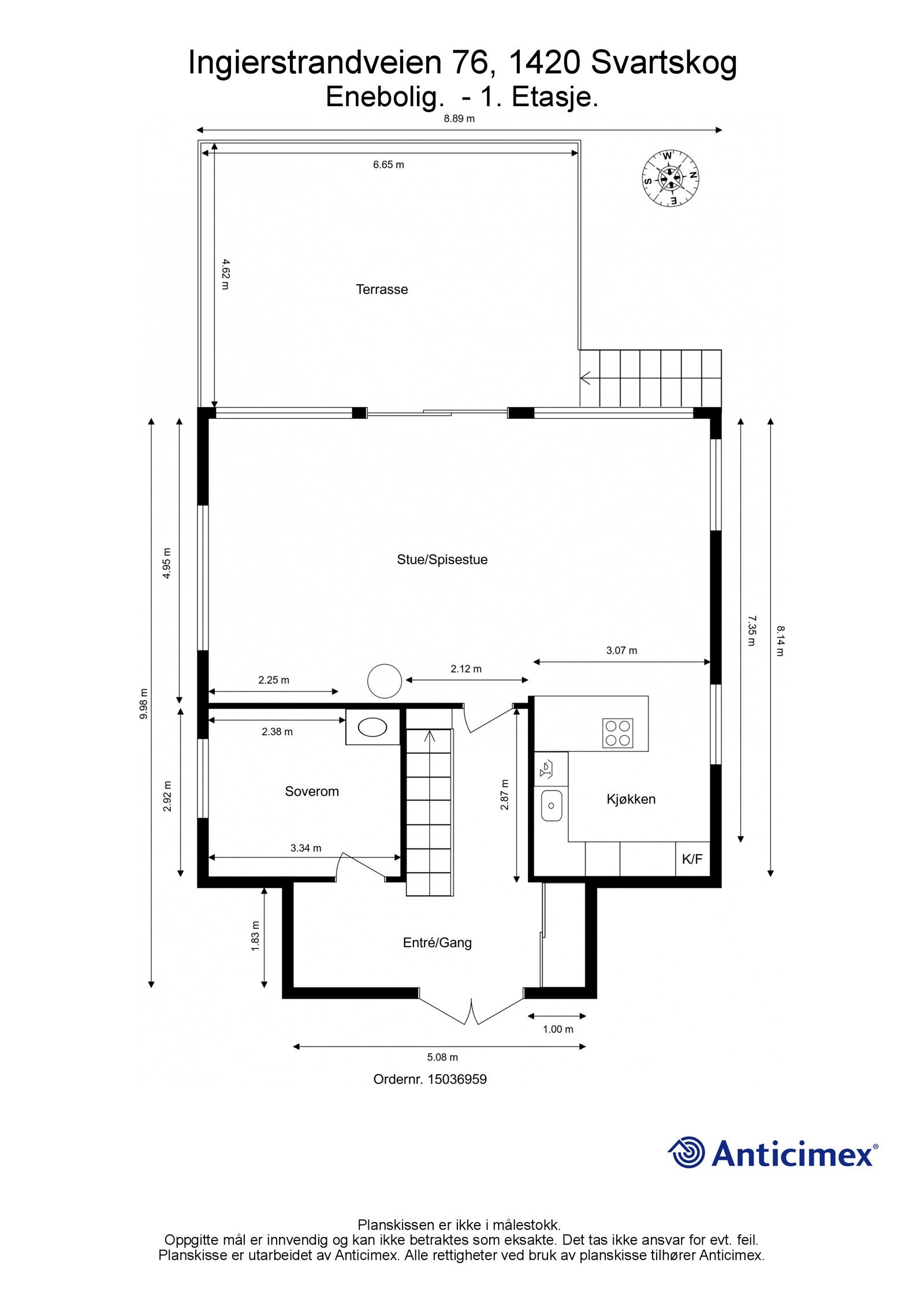 Plantegning 1. etasje Galleribilde