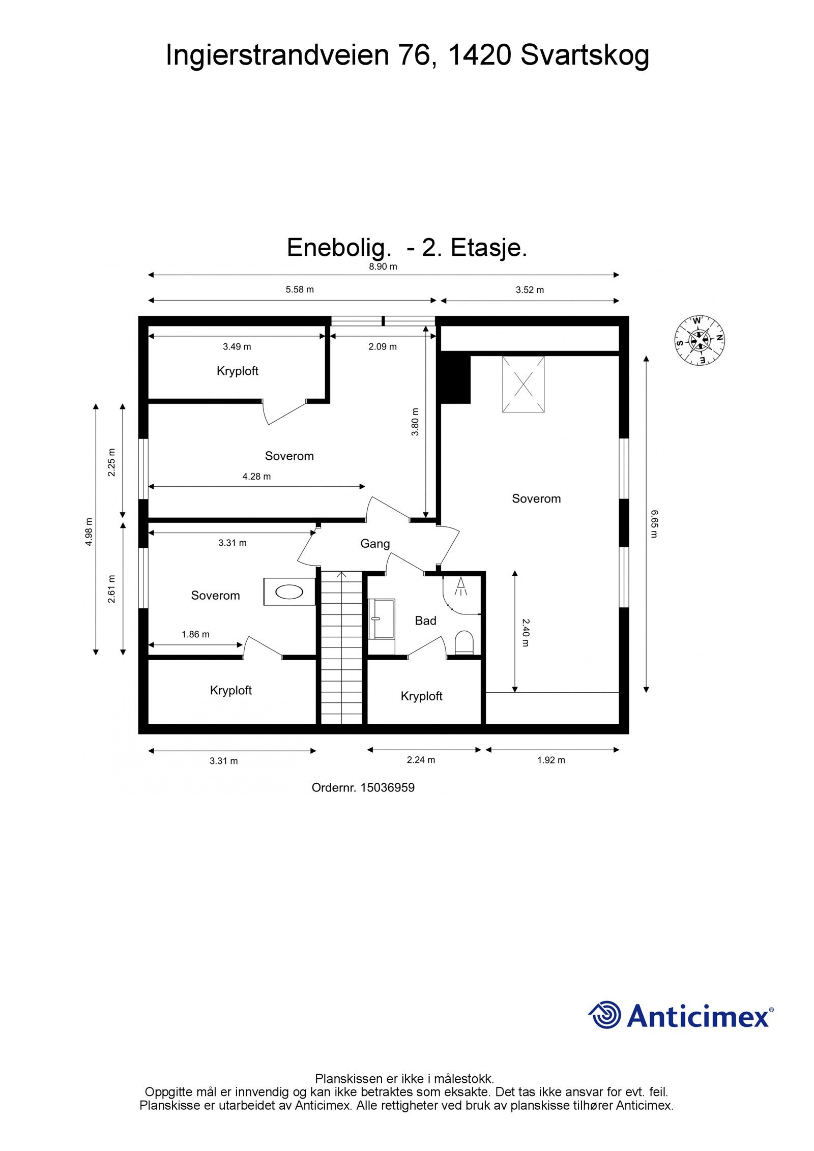 Plantegning 2. etasje Galleribilde