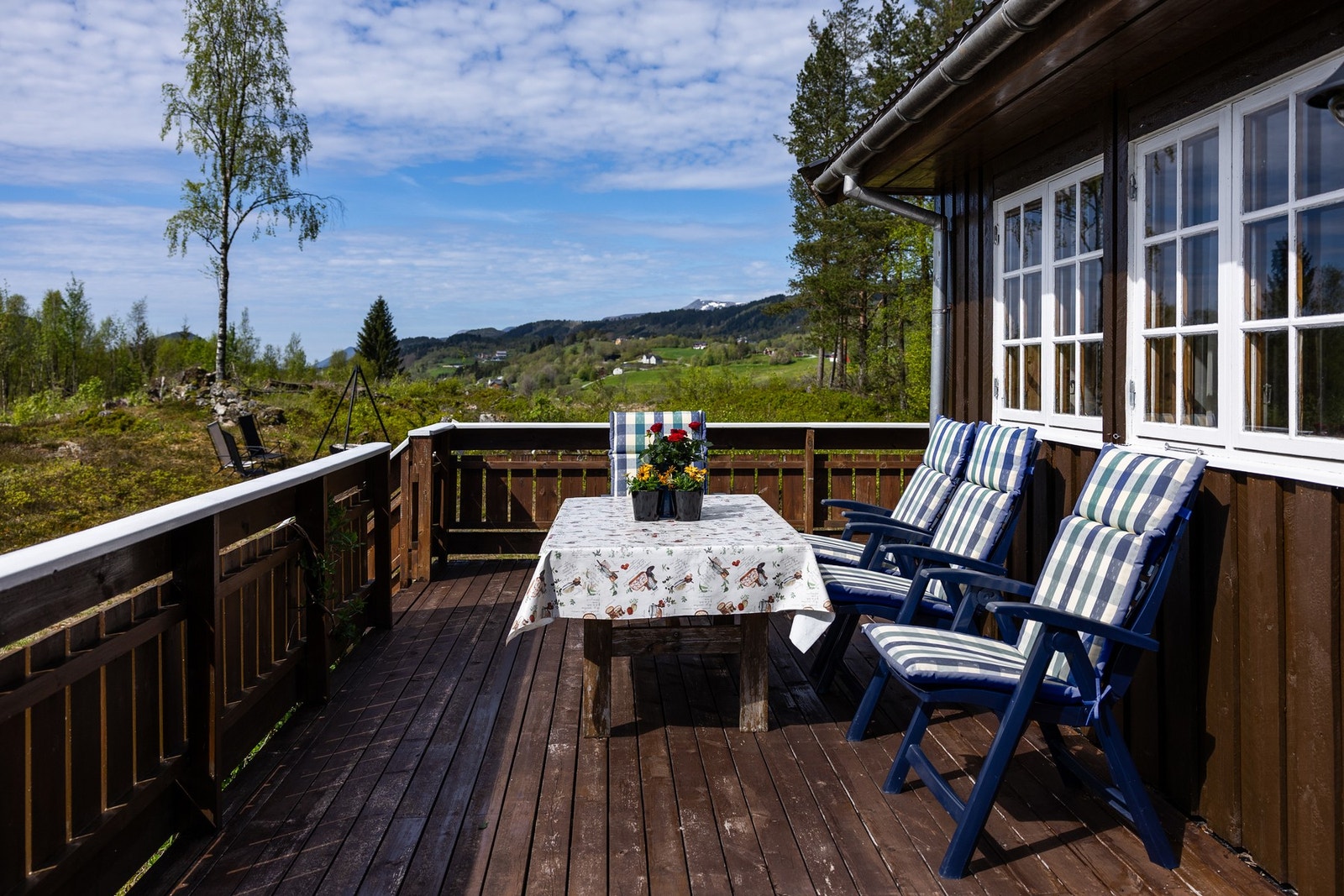 Stor og solrik terrasse på hele 30 kvm gir rikelig med plass til både sittegrupper, spiseplass og avslapping i sola. Galleribilde