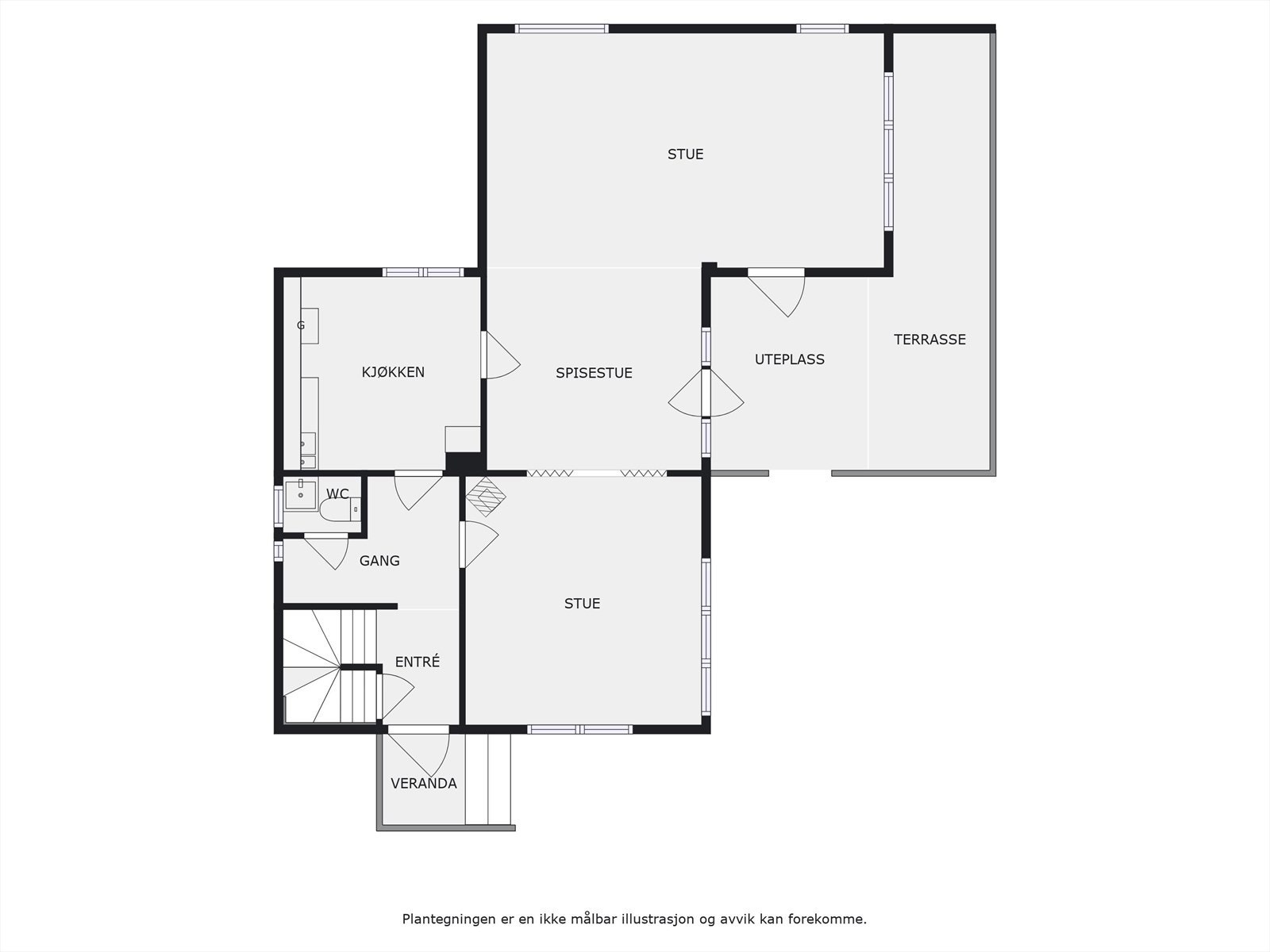 Plantegning 1. etasje. Galleribilde