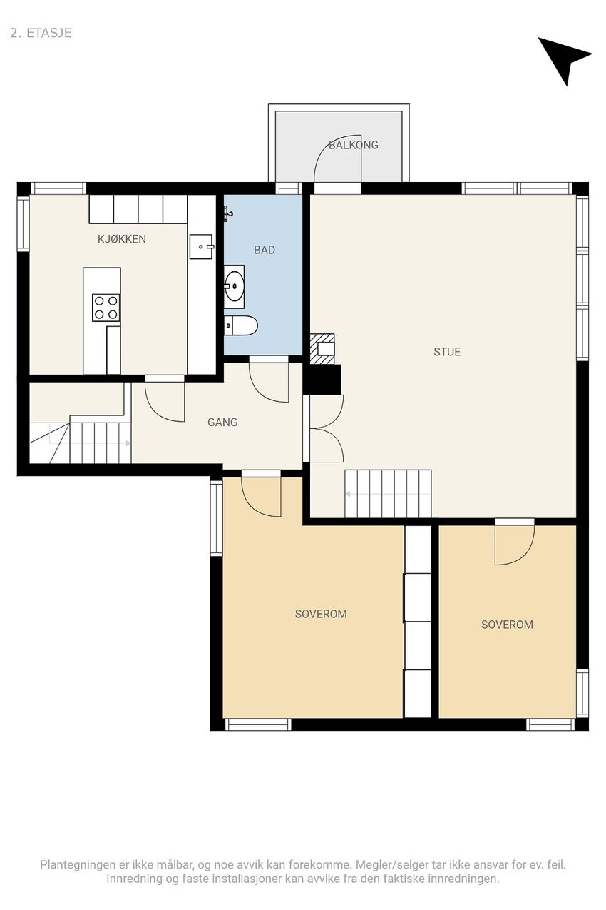 Plantegning. 2 etasje. Galleribilde