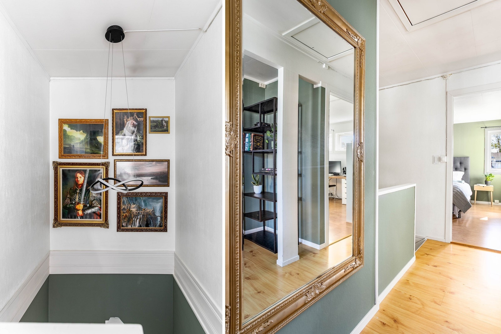 Luke over gangen gir tilgang til boligens loft. Galleribilde