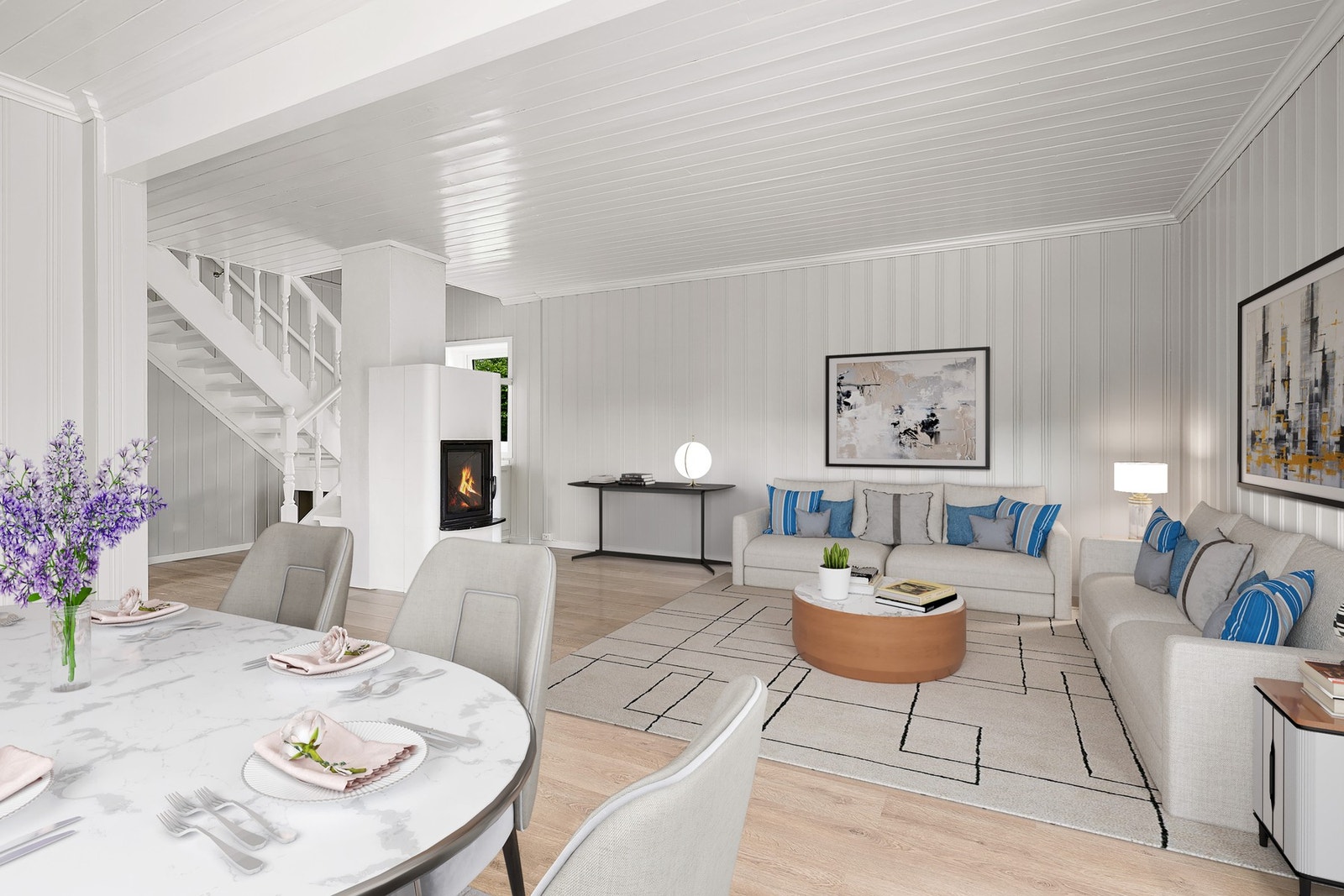 Velkommen inn! Boligen er overflateoppusset i nyere tid, med bla. nytt laminatgulv og nymalte vegger og himlinger. Galleribilde