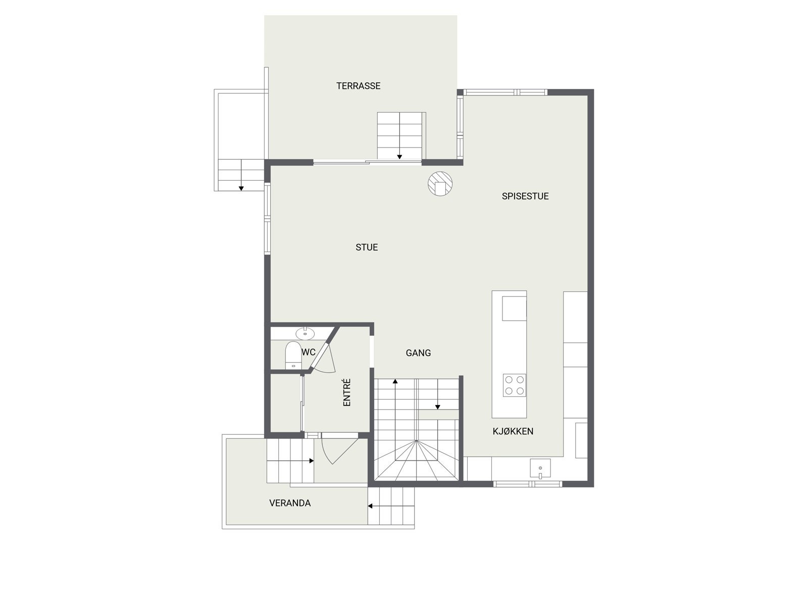Plantegning - 1. etg. Galleribilde