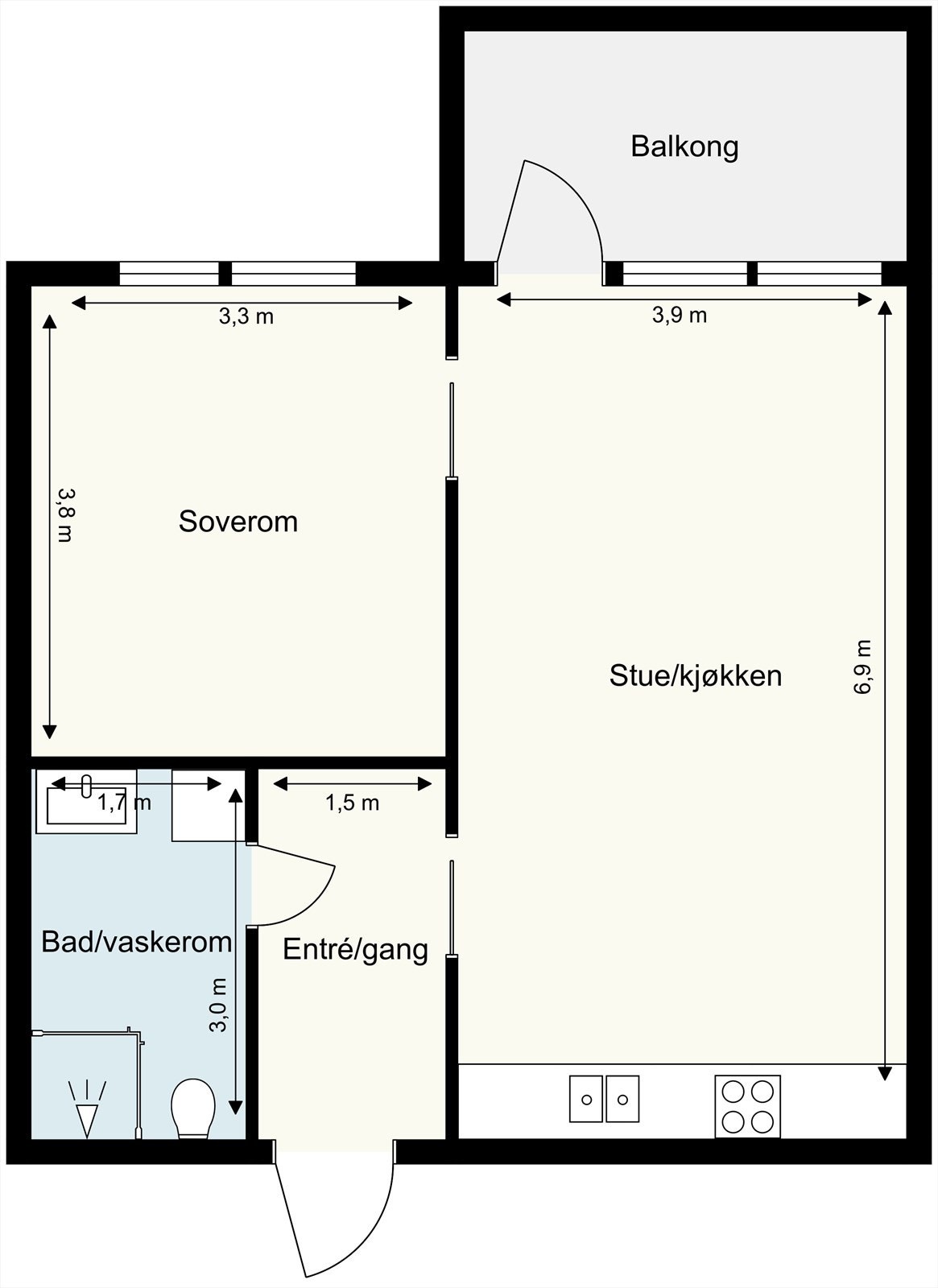 Plantegning 3. etasje. Galleribilde