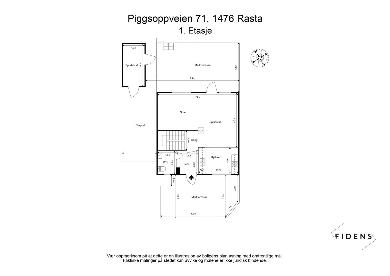 Plan 1. etasje Galleribilde