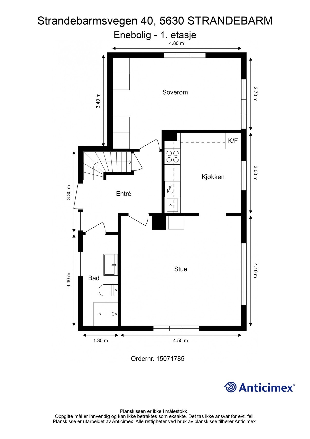 Planløsning hovedetasje Galleribilde