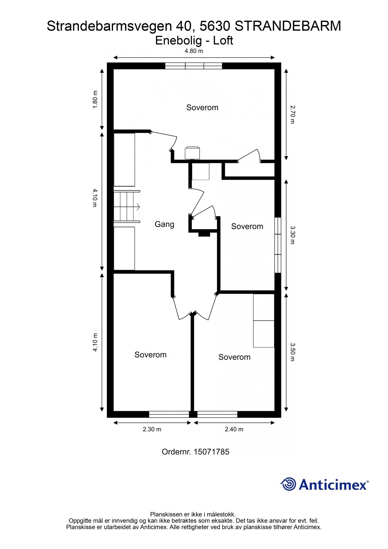 Planløsning loft Galleribilde