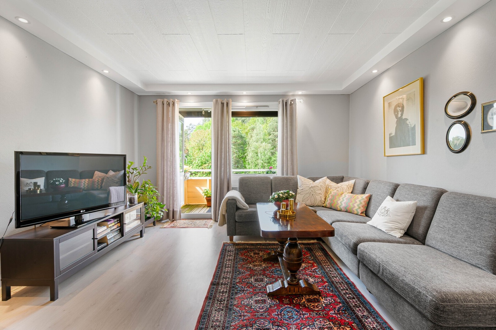 Stuen har delikate fargevalg. Galleribilde