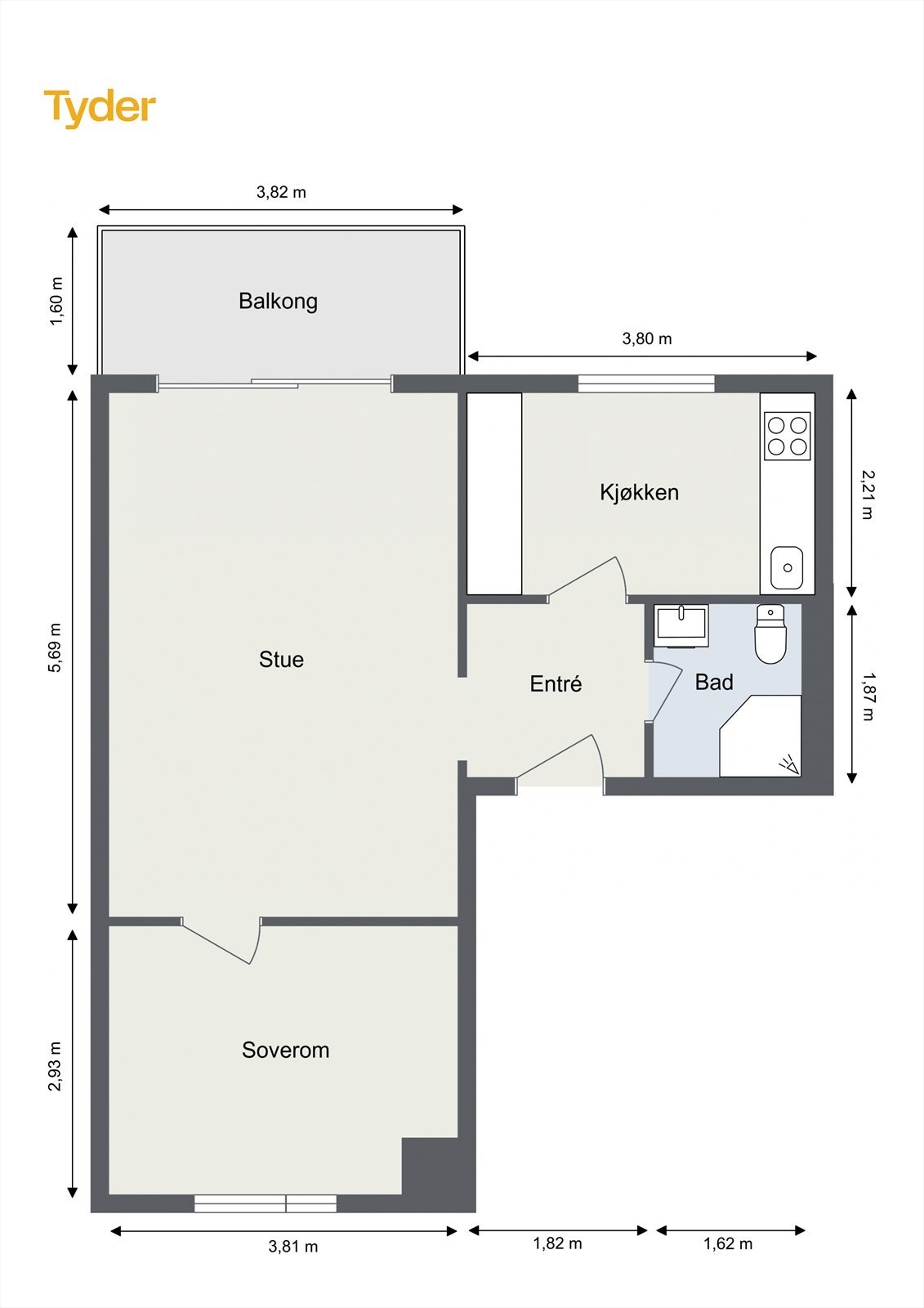 Oppmålt plantegning. Galleribilde