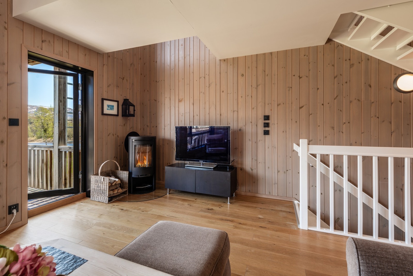 Leiligheten går over tre etasjer Galleribilde