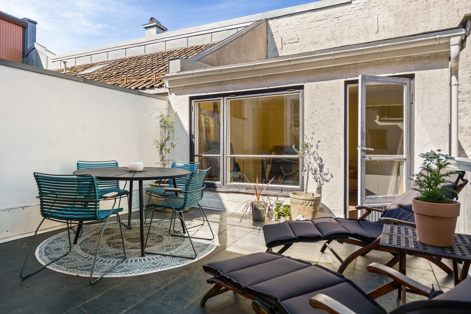 Takterrasse med atelier Galleribilde