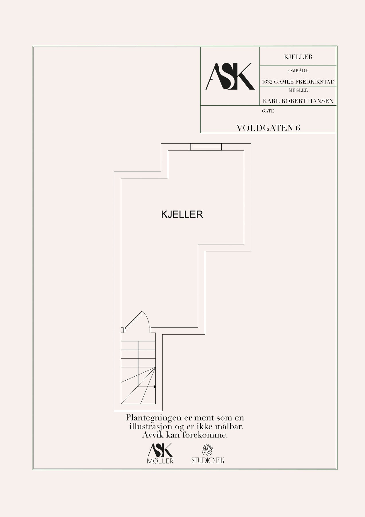 Plantegning kjeller hoveddel Galleribilde
