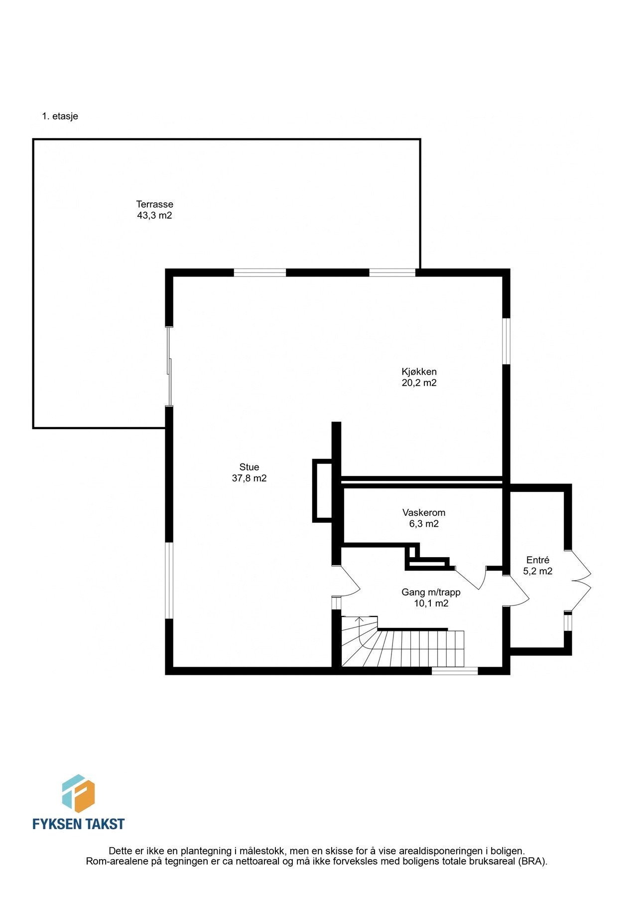 Planskisse - 1. etasje hovedhus Galleribilde