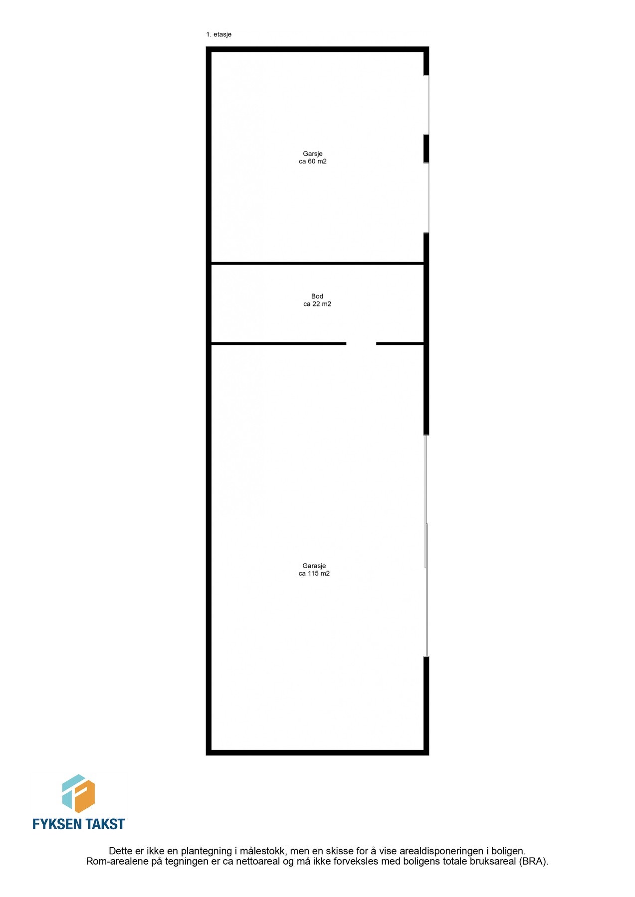 Planskisse - Garasje Galleribilde